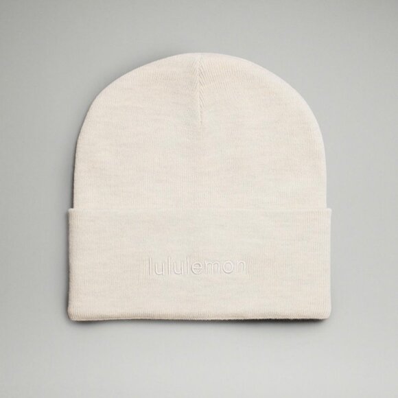 Lululemon Athletic Warm Revelation Beanie Woodmark Bone NWT Unisex One Size - Picture 2 of 7